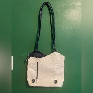 Borse in Pelle Genuine Italian Ostrich Leather Convertible Shoulder/Backpack